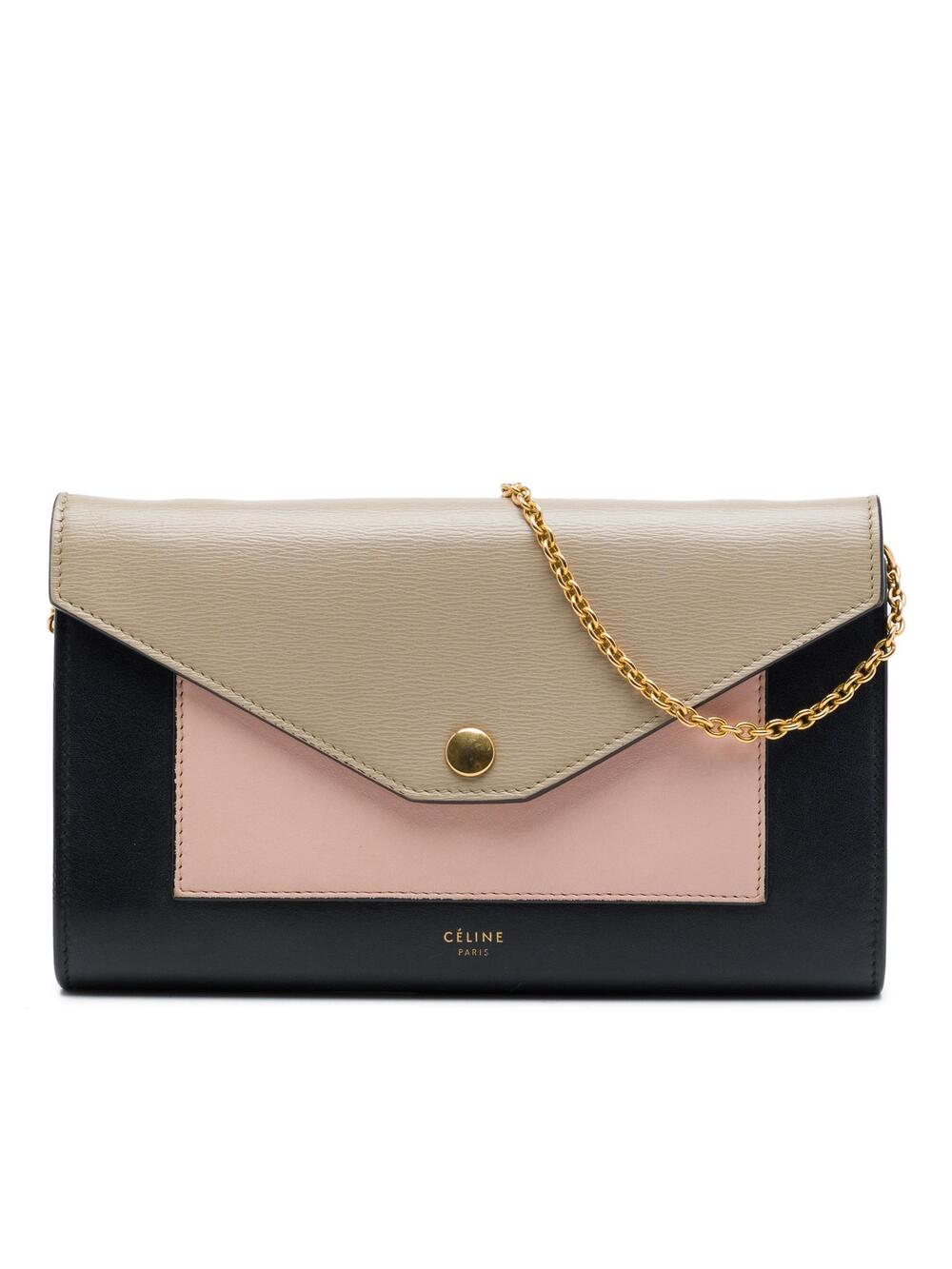 Celine Tricolor Leather Pocket Envelope #342771C47B
